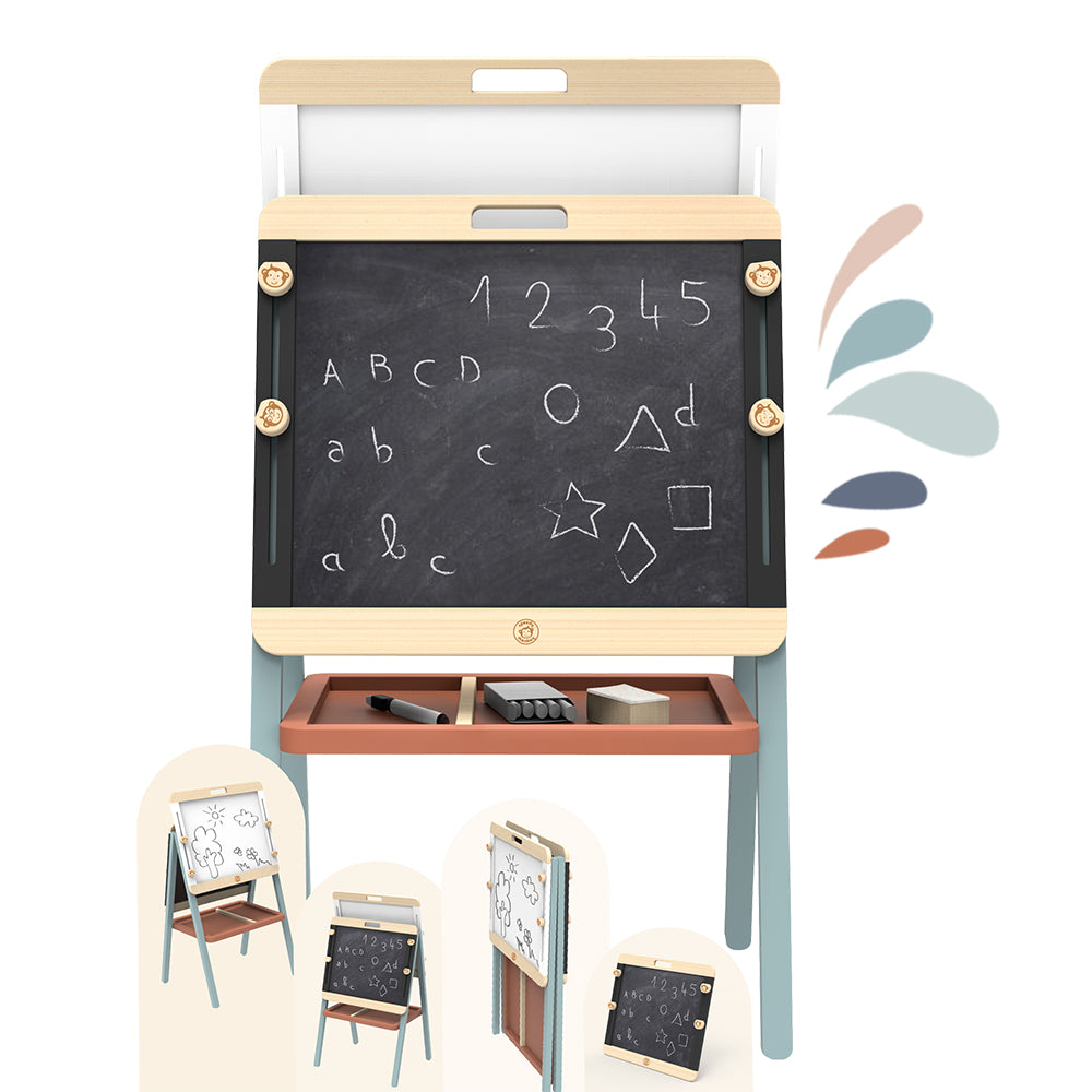 Speedy Monkey - Adjustable Wooden Double Sided Easel - Creativity