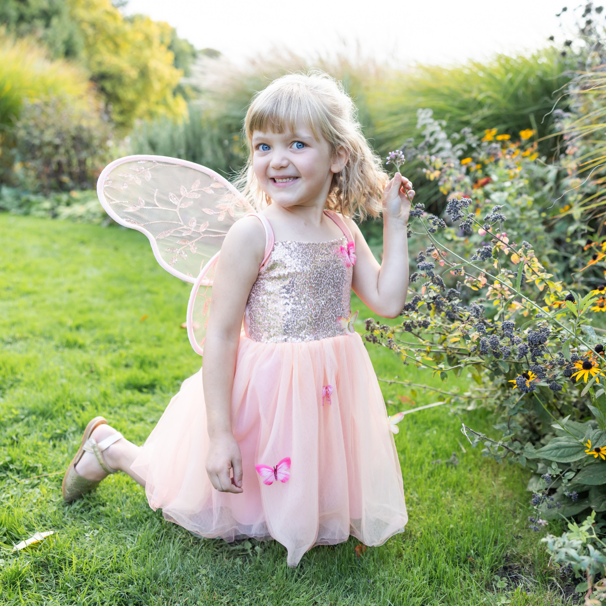 Great Pretenders - Butterfly Bliss Dress, Peach - Size 5-6 Years - Dress up
