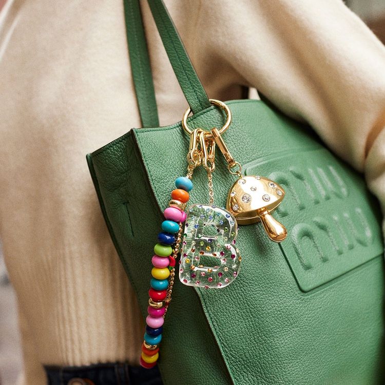 Minibar by BaubleBar - Confetti Initial Bag Charm - B - Trend Accessories