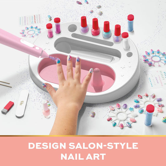 FAO Schwarz - Glitz & Glam Nail Studio Custom Press-On Nail Kit - Fashion Activity and Roleplay