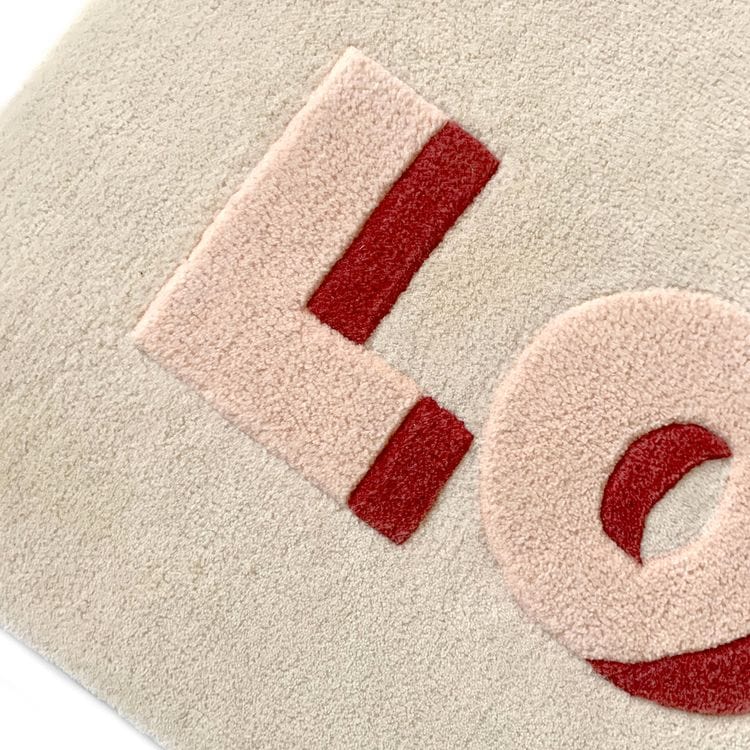Maison Deux - Love Rug - Cream/Red - Room Decor