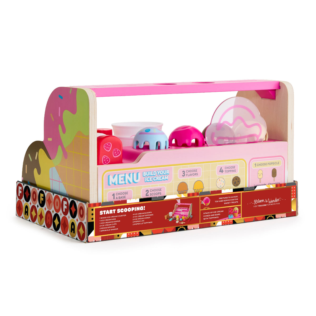 FAO Schwarz - Pretend Play Scoop & Top Ice Cream Counter Playset - Preschool