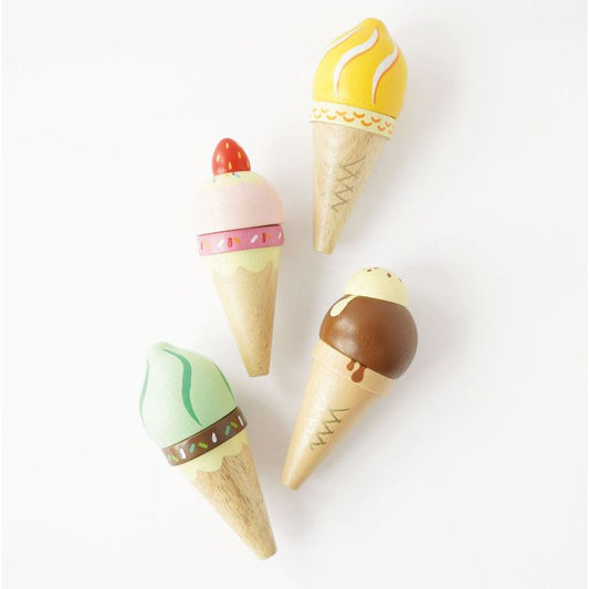 Le Toy Van - Wooden Ice Cream Cones Set - Preschool