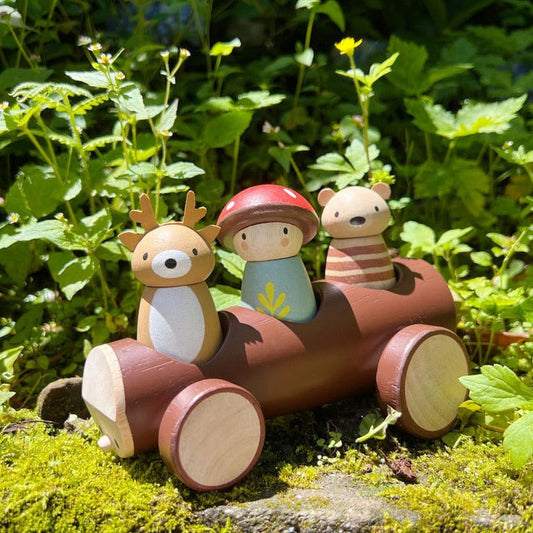 Tender Leaf Toys - Wooden Timber Taxi Toy - Preschool