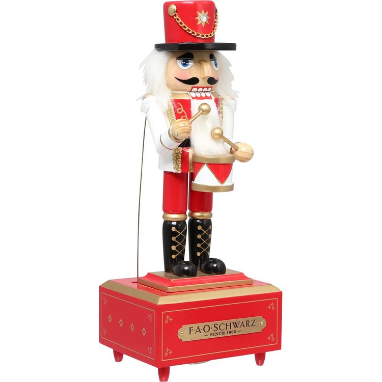 FAO Schwarz - 12 Inch Musical Wooden Nutcracker Prince - Holiday
