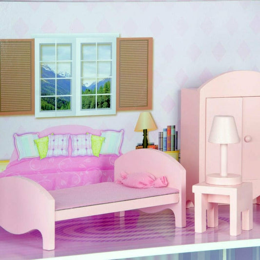 Teamson Kids - 12" Pink Dreamland Tiffany Dollhouse - Preschool