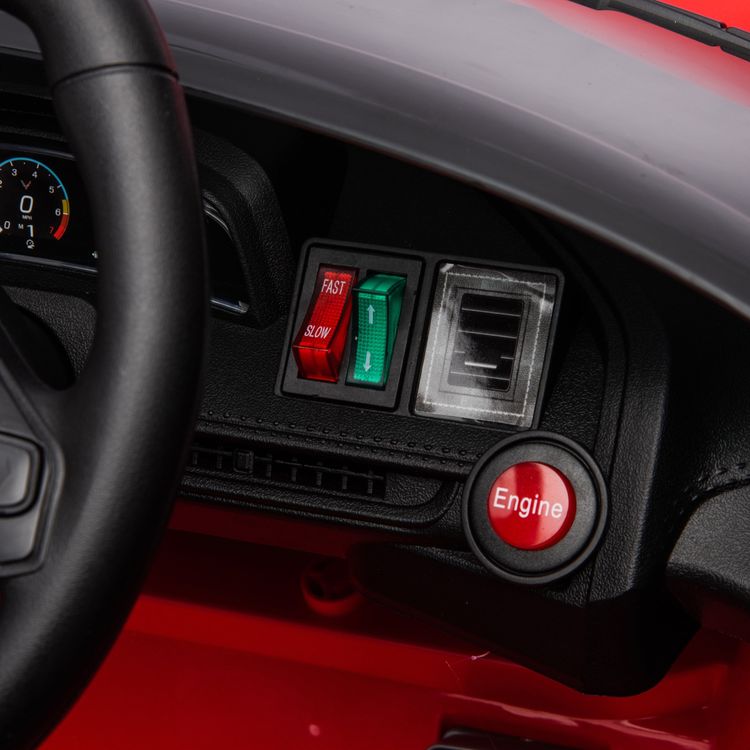 Freddo - 12V Corvette C8 1-Seater Ride On Car - Red - Outdoor