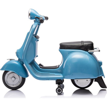 Freddo - 12V Vespa Electric Ride-On Scooter - Blue - Outdoor