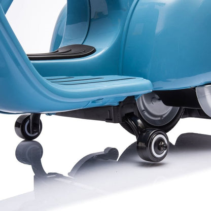 Freddo - 12V Vespa Electric Ride-On Scooter - Blue - Outdoor