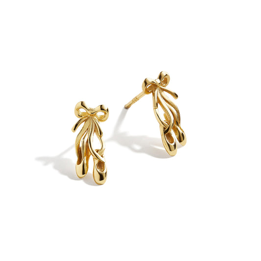 Minibar by BaubleBar - 18k Gold Ballet Delicate Stud Earrings - Trend Accessories