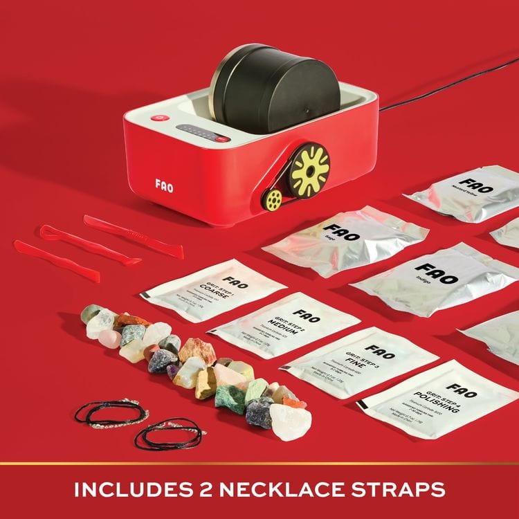 FAO Schwarz - 22 Piece Professional Rock Tumbler with Clay & Gemstones - STEM