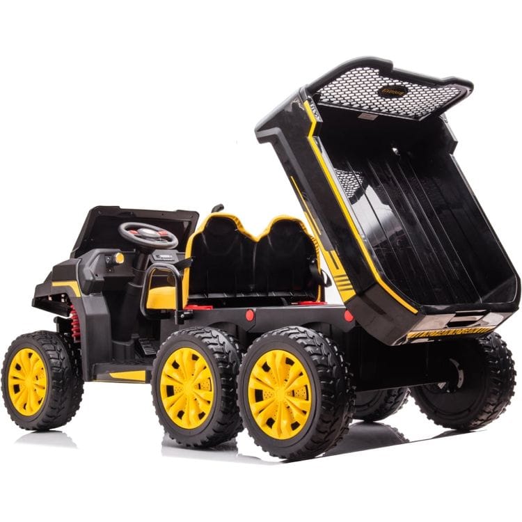 Freddo - 24V 4x4 Freddo Toys Tractor Trailer 2 Seater Ride on - Black - Outdoor