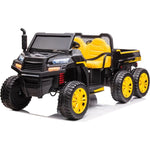 Freddo - 24V 4x4 Freddo Toys Tractor Trailer 2 Seater Ride on - Black - Outdoor