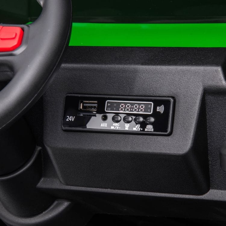 Freddo - 24V 4x4 Freddo Toys Tractor Trailer 2 Seater Ride on - Green - Outdoor