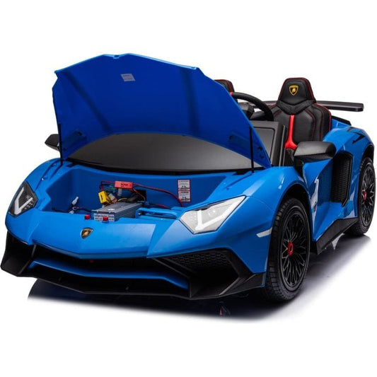 Freddo - 24V Lamborghini Aventador 2 Seater Ride on Car - Blue - Outdoor