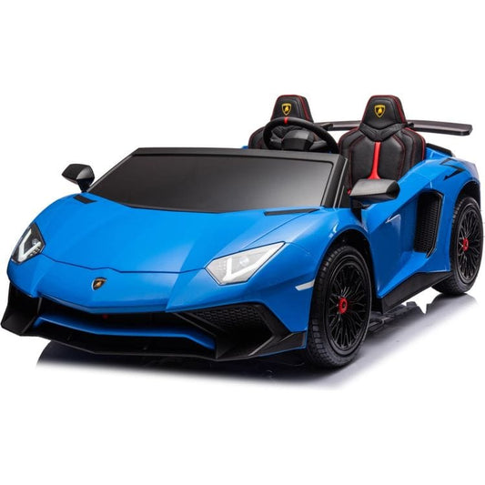 Freddo - 24V Lamborghini Aventador 2 Seater Ride on Car - Blue - Outdoor