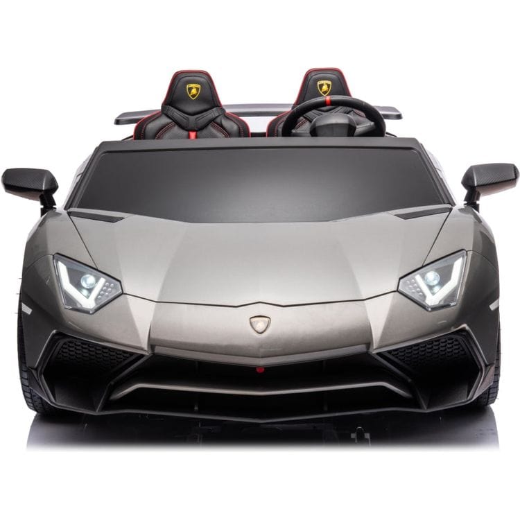 Freddo - 24V Lamborghini Aventador 2 Seater Ride on Car for Kids - Grey - Outdoor