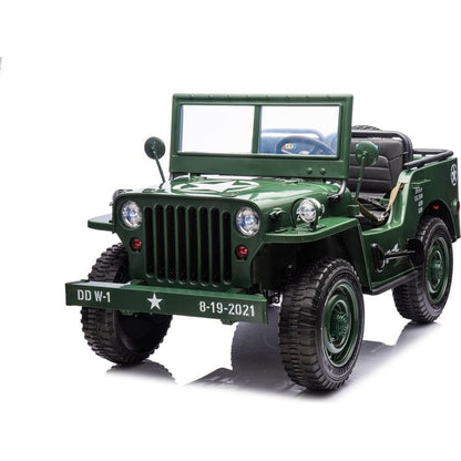 Freddo - 24V Military Jeep 3-Seater Electric Ride On - Outdoor