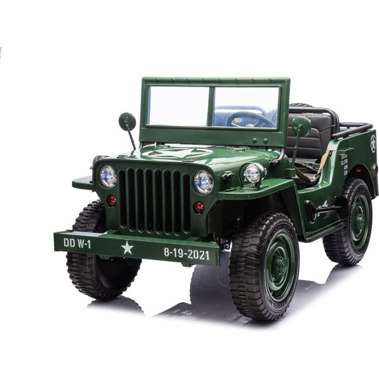 Freddo - 24V Military Jeep 3-Seater Electric Ride On - Outdoor