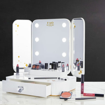 FAO Schwarz - 25-Piece Stunning Style Makeup Vanity Set - Fashion Activity and Roleplay