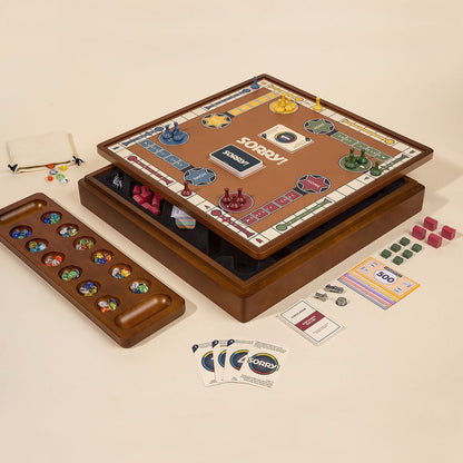 WS Game Company - 3-in-1 Premium Game Collection Monopoly Sorry Mancala - Games