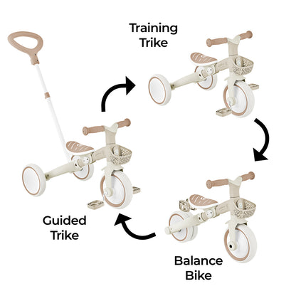 Globber - 3in1 ECO Learning Trike - Coconut - Outdoor