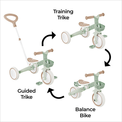 Globber - 3in1 ECO Learning Trike - Pistachio - Outdoor