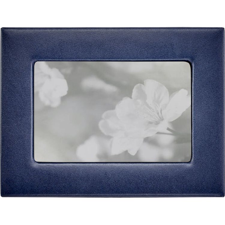 Graphic Image - 4" x 6" Leather Studio Frame - Navy Blue - Trend Accessories
