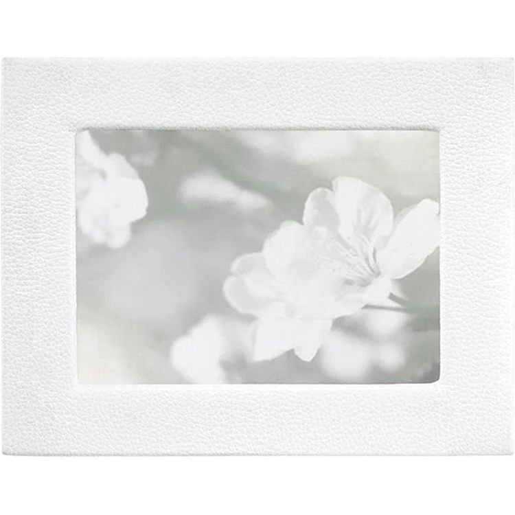 Graphic Image - 5" x 7" Leather Studio Frame - White - Trend Accessories
