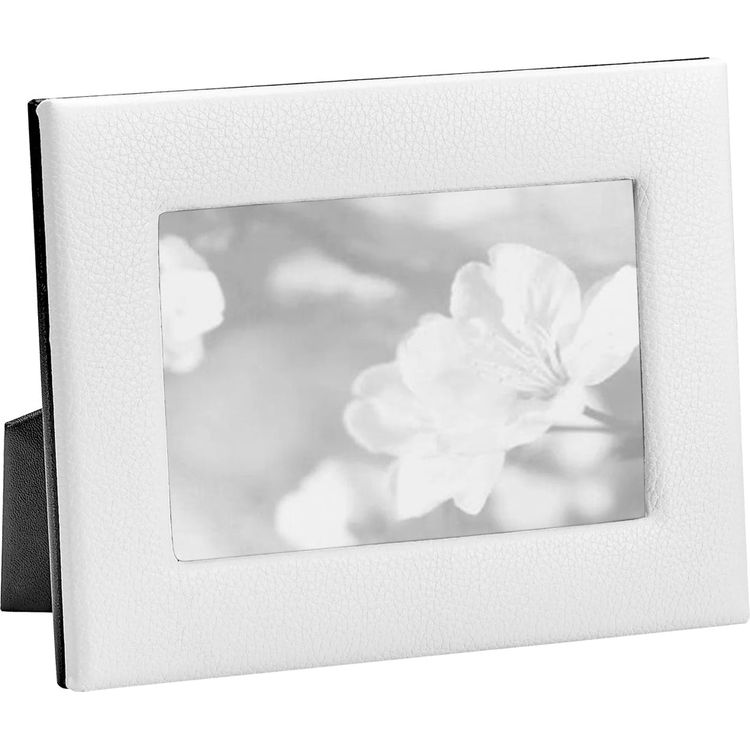 Graphic Image - 5" x 7" Leather Studio Frame - White - Trend Accessories