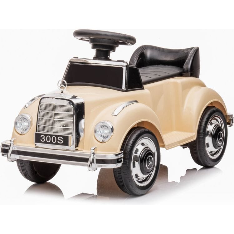 Freddo - 6V Mercedes Benz 300S 1-Seater Mini Ride On Car - Beige - Outdoor