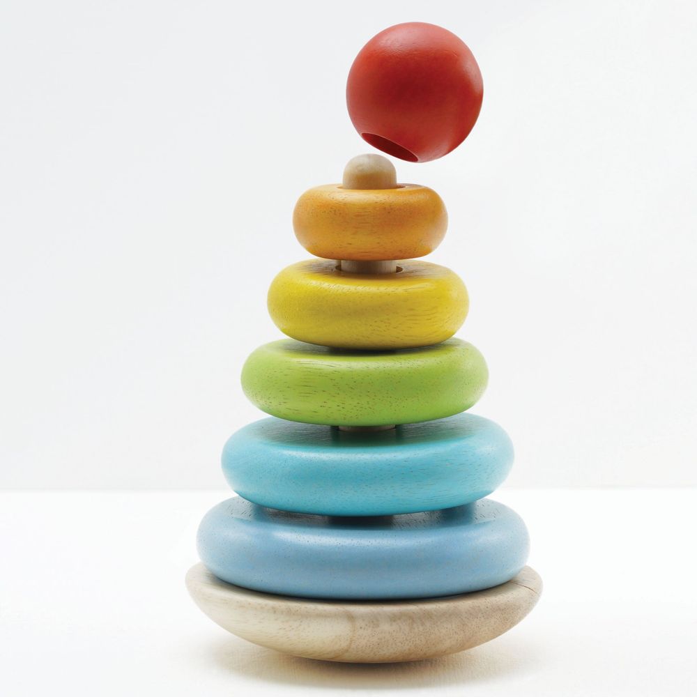 Le Toy Van - 7 Piece Rainbow Stacking Tower - Infants