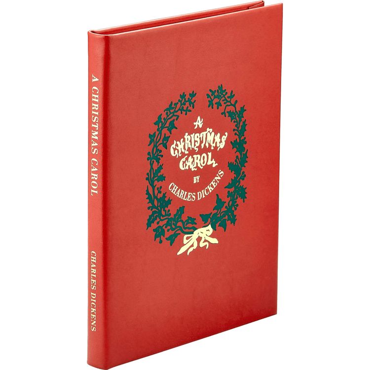 Graphic Image - A Christmas Carol Book in Red Bonded Leather - Books