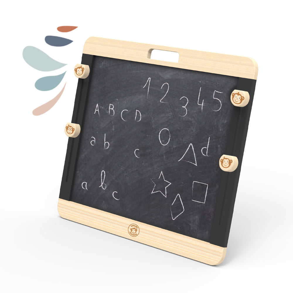 Speedy Monkey - Adjustable Wooden Double Sided Easel - Creativity