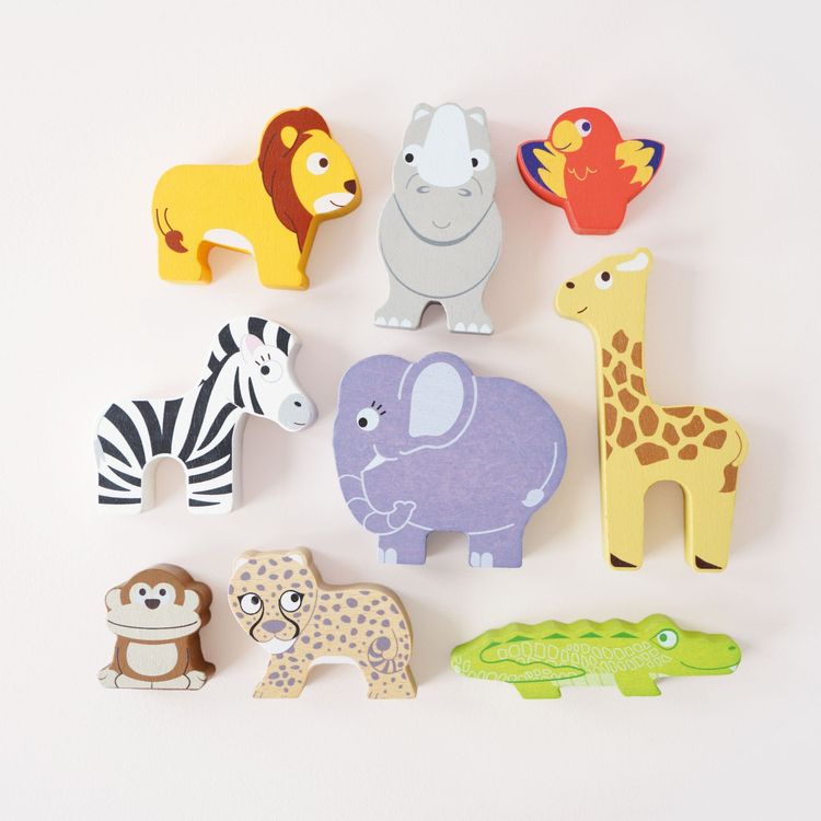 Le Toy Van - Africa Stacking Animals & Bag - 10 Piece - Infants