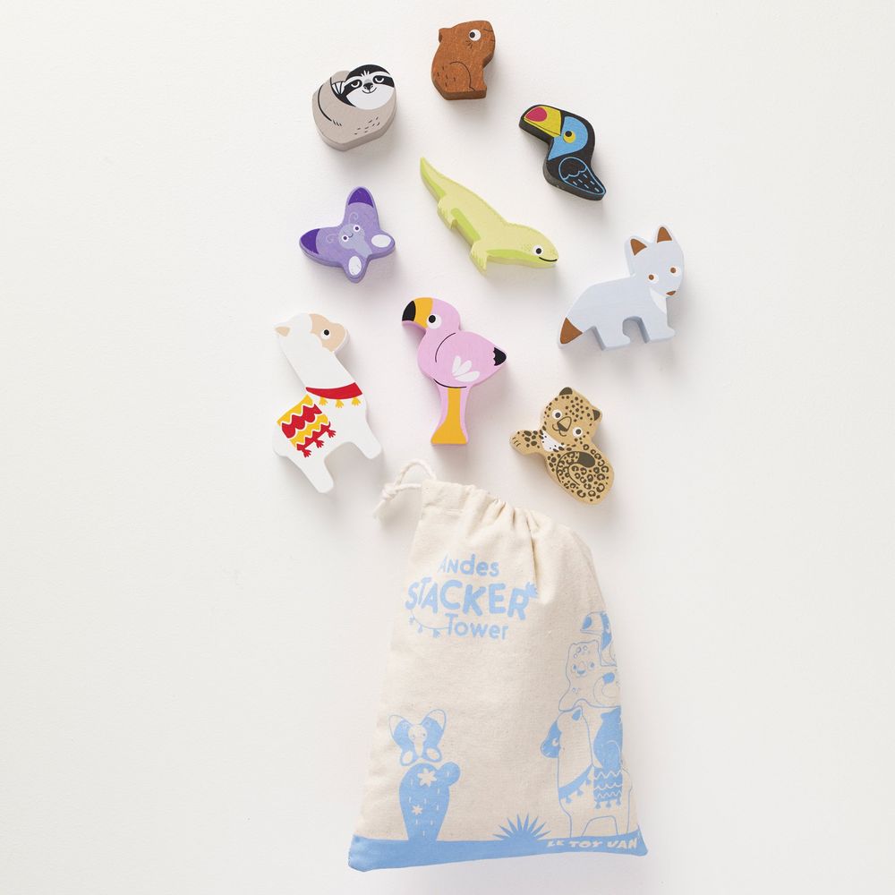 Le Toy Van - Andes Stacking Animals & Bag - Infants