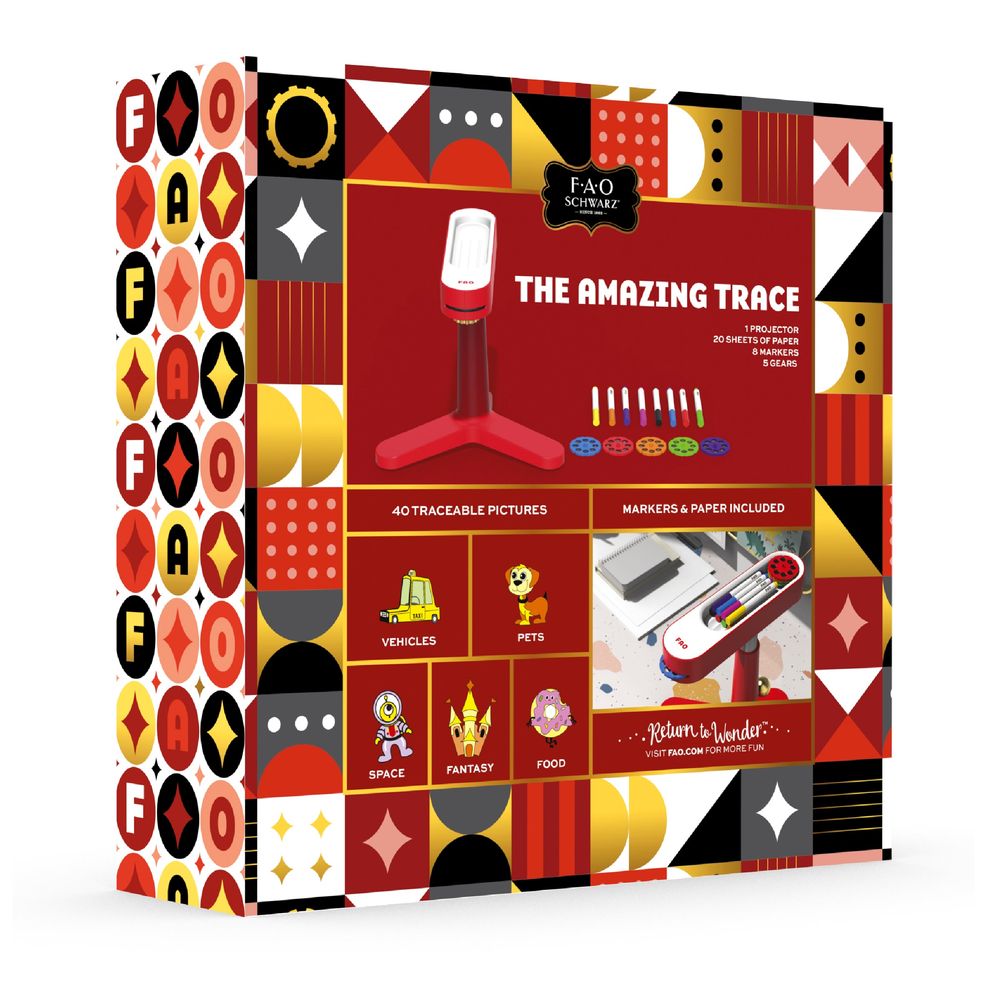 FAO Schwarz - Art Tracing Projector 34-Piece Set - Creativity