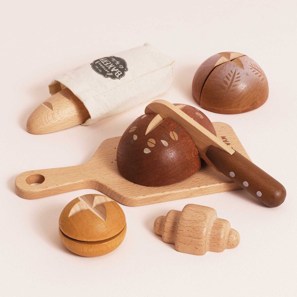 Le Toy Van - Artisan Bread and Knife Pretend Play Set - Preschool