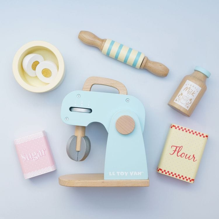 Le Toy Van - Bakers Mixer Set and Accessories - 8 Pieces - Preschool