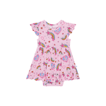Posh Peanut - Barbie Star Power - Cap Sleeve Ruffled Bodysuit Dress - World of Barbie