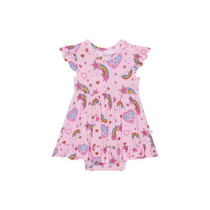 Posh Peanut - Barbie Star Power - Cap Sleeve Ruffled Bodysuit Dress - World of Barbie