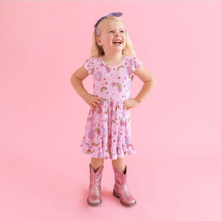 Posh Peanut - Barbie Star Power - Cap Sleeve Ruffled Twirl Dress - World of Barbie