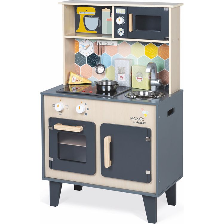 Janod - Big Wooden Mosaic Kitchen - Preschool