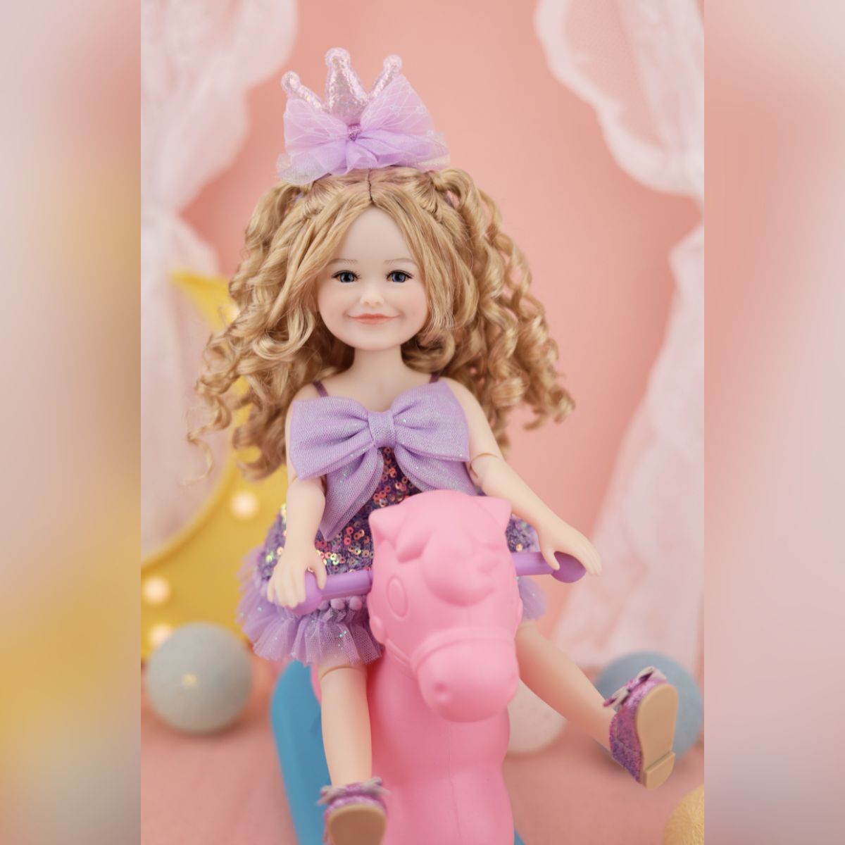 Ruby Red Fashion Friends - Birthday Siblies Doll - Fair Skin, Purple Dress - Dolls