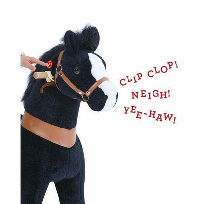 PonyCycle, Inc. - Black Model U Ride-On Horse - 3-4 Years - Plush