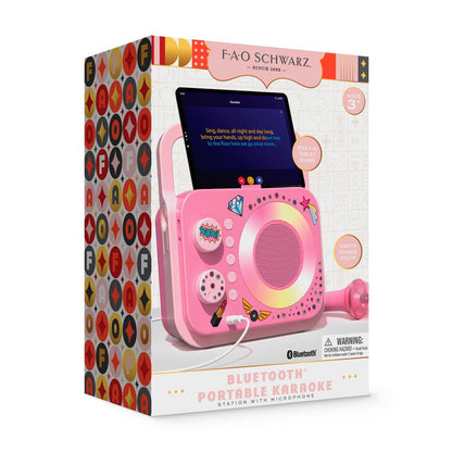 FAO Schwarz - Bluetooth Portable Karaoke Station with Microphone - Music
