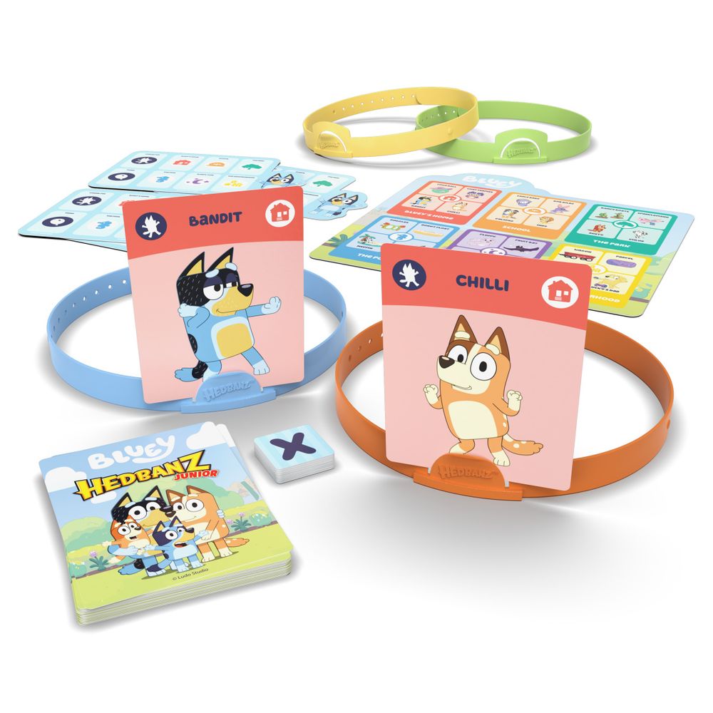 Bluey - Bluey Hedbanz Jr. Picture Guessing Card Game - World Of Bluey