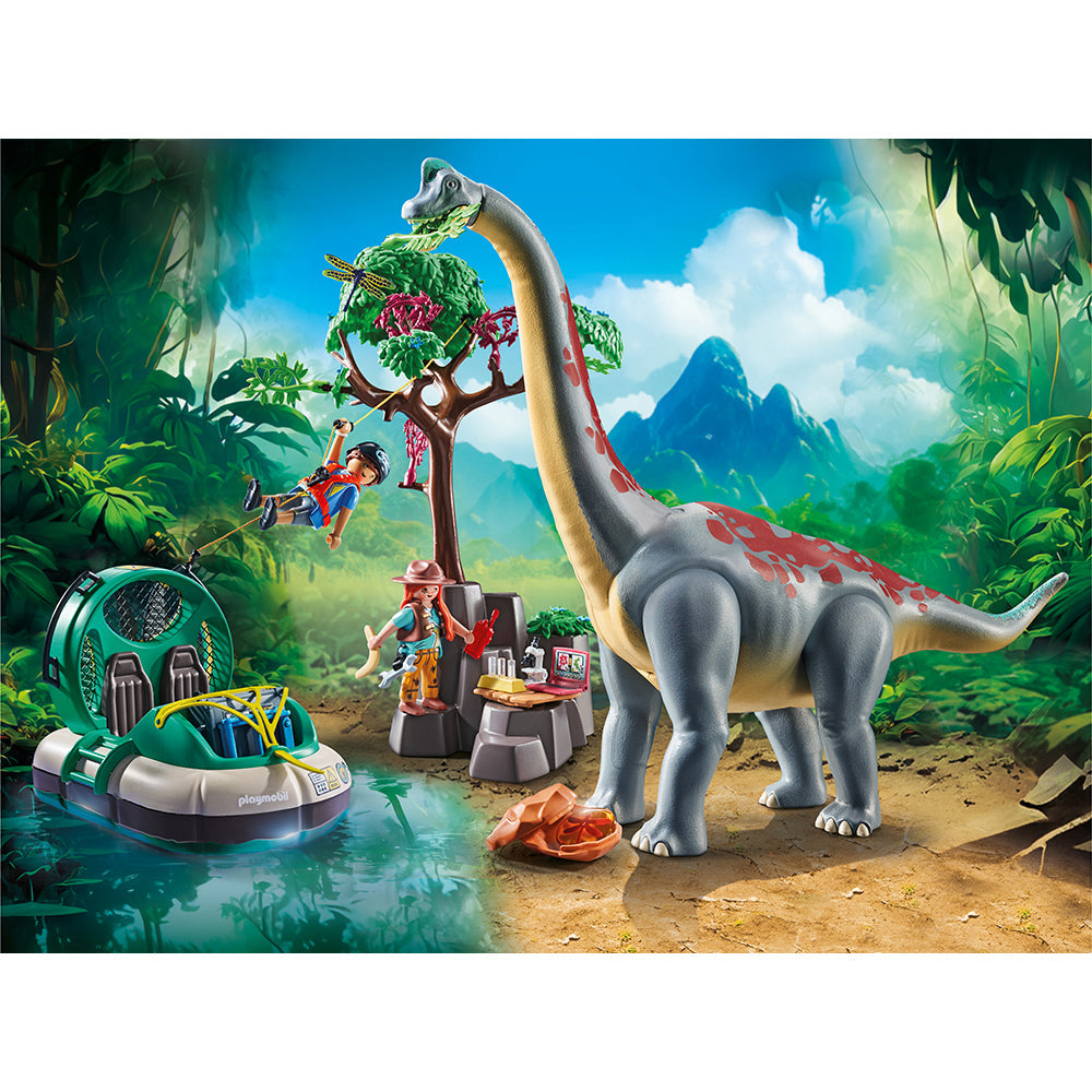 Playmobil - Brachiosaurus with Hovercraft Playset - Preschool