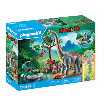 Playmobil - Brachiosaurus with Hovercraft Playset - Preschool