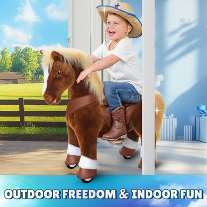 PonyCycle, Inc. - Brown Horse Model Y Ride on Toy - 4-7 Years - Outdoor